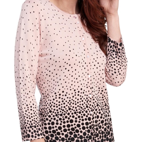 Cable & Gauge Sweaters - Graduated Dot Crew Neck Cardigan